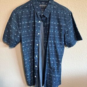 American Rag Navy Patterned Casual Shirt